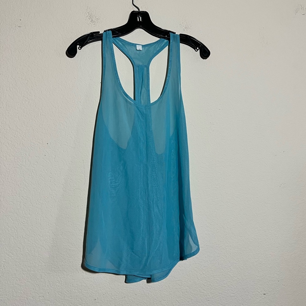 Light blue mesh Lululemon tank